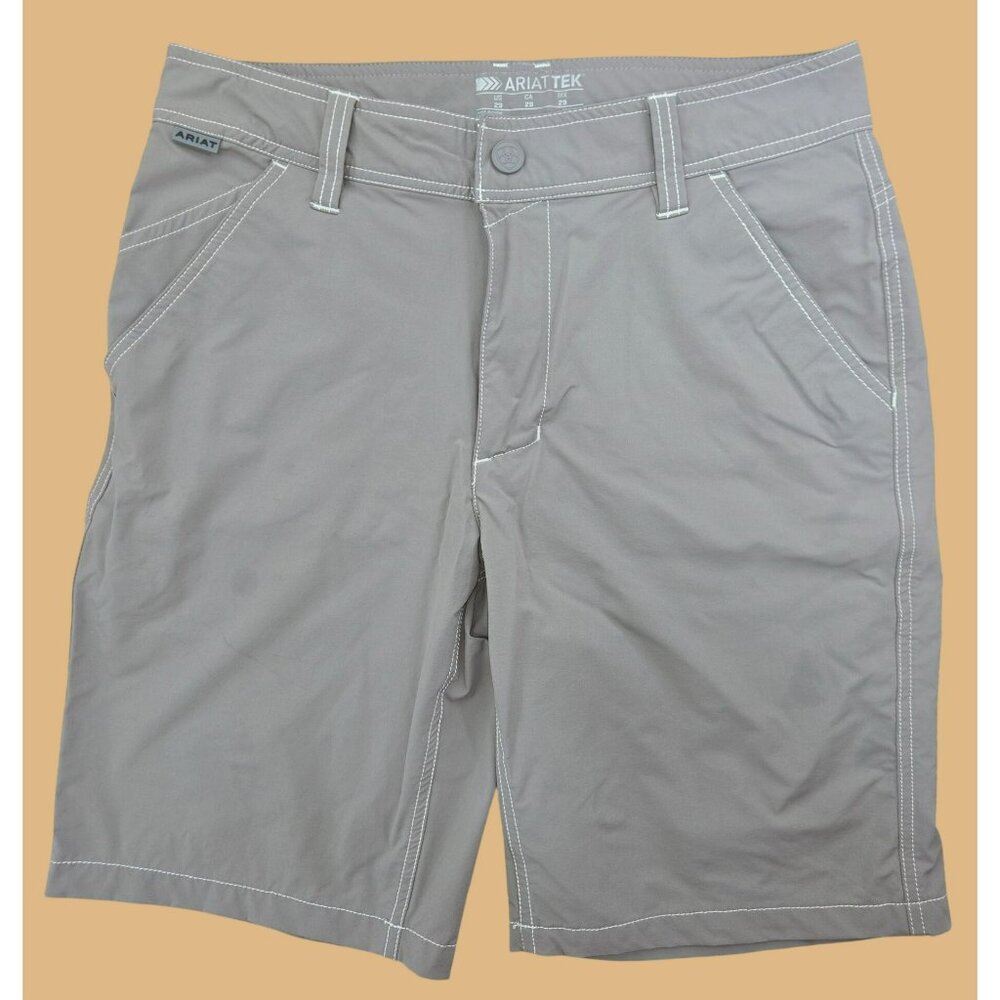 Ariat Mens AriatTEK Performance Khaki Shorts 29 Nylon Blend